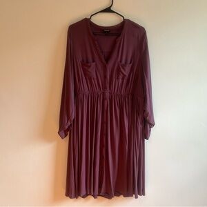 Torrid maroon/burgundy dress size 1/XL
